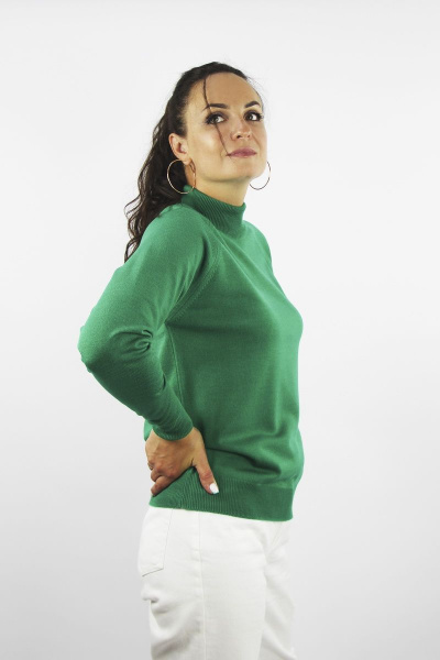 Свитер прямой силует с длинным рукавом реглан и стойкой Полесье С3316-15 5С1754-Д43 158,164 бильярд - фото 3