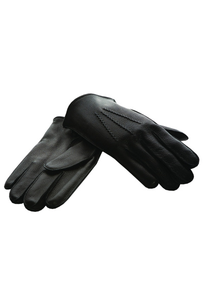 Черные перчатки из оленя с полушерстяной подкладкой ACCENT 79у черный - фото 2