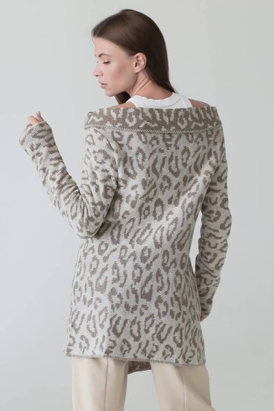 Кардиган Romgil 190ТЗ (164)светло-бежевый,коричневый - фото 2