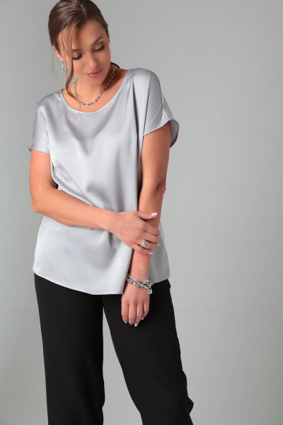 Блуза Bliss 8699 серебро - фото 3