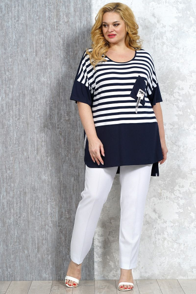 Джемпер оверсайз на каждый день из вискозы Медея и К 2149 - фото 2