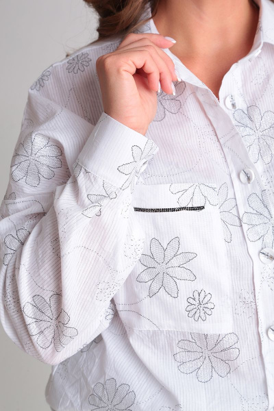 Блуза Michel chic 769 белый-цветок - фото 2