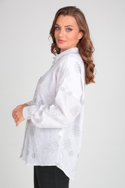 Блуза Michel chic 769 белый-цветок - фото 5
