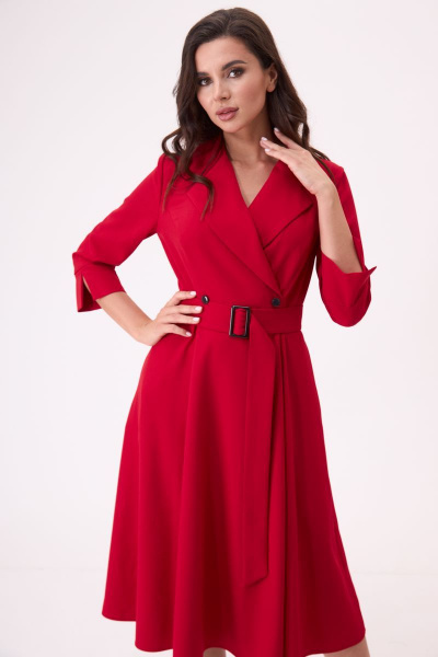 Платье T&N 7286 красный_с_оттенком_малины - фото 6