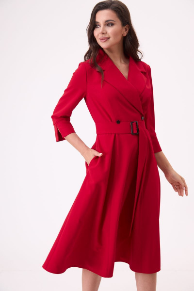 Платье T&N 7286 красный_с_оттенком_малины - фото 7