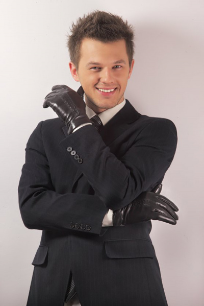 Черные кожаные перчатки со шерстью для демисезона ACCENT 255к черный - фото 1