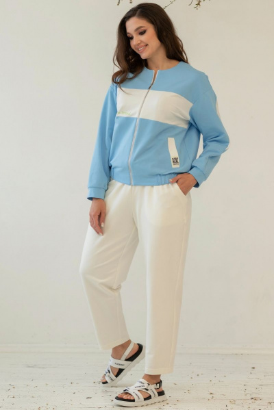 Брюки, джемпер Mislana 803 голубой_белый - фото 4