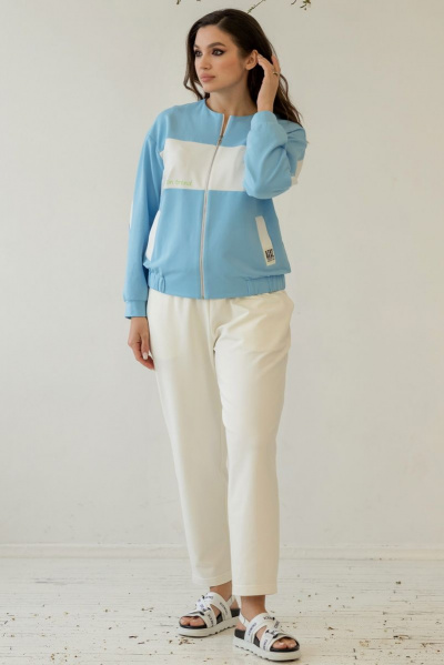 Брюки, джемпер Mislana 803 голубой_белый - фото 1