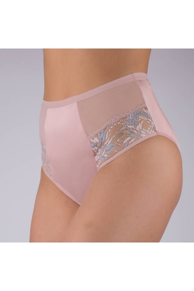 Трусы трикотажные из хлопка с кружевной отделкой Verally 1144-1 джелато - фото 3