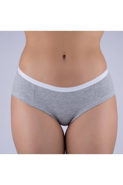 Трусы брифы из хлопка с эластаном Verally 1157-1 меланж - фото 1