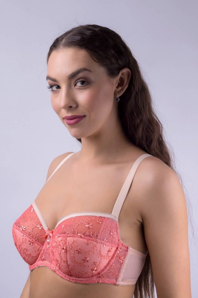 Бюстгальтер розовый для повседневной носки Verally 259-6 персик - фото 3