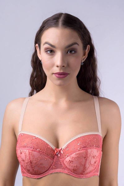 Бюстгальтер розовый для повседневной носки Verally 259-6 персик - фото 1