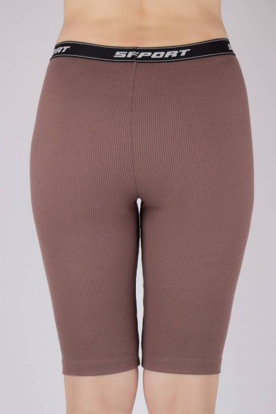 Эластичные хлопковые шорты до колена Verally 456М-1 кофейный - фото 2