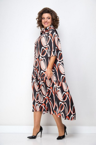 Бохо платье с ассиметричным низом и широкой планкой Solomeya Lux 812/1 - фото 3