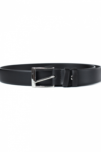 Черный кожаный ремень с пряжкой и шлевками Galanteya 11022.22с1640к45 2р черный - фото 1