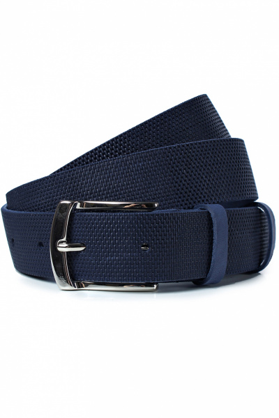 Ремень из натуральной кожи с тиснением и никельфурнитурой Galanteya 2622.22с1224к45 2р синий - фото 2