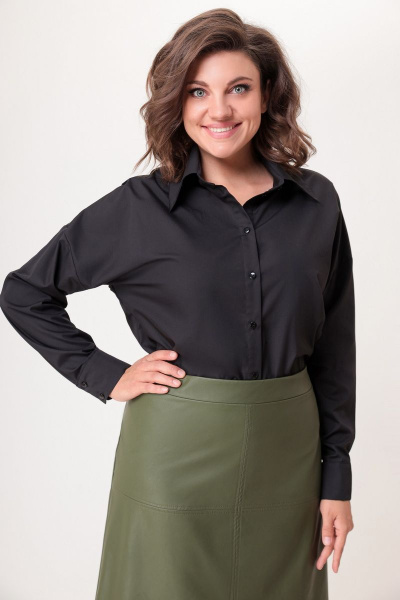 Демисезонная блуза прямого силуэта из хлопка Swallow 595 - фото 3