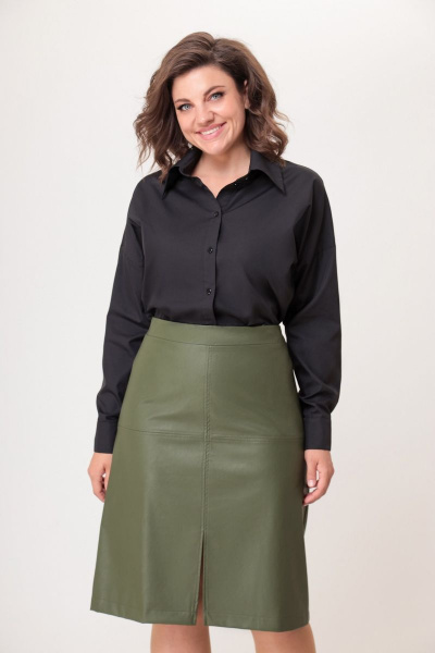 Демисезонная блуза прямого силуэта из хлопка Swallow 595 - фото 1