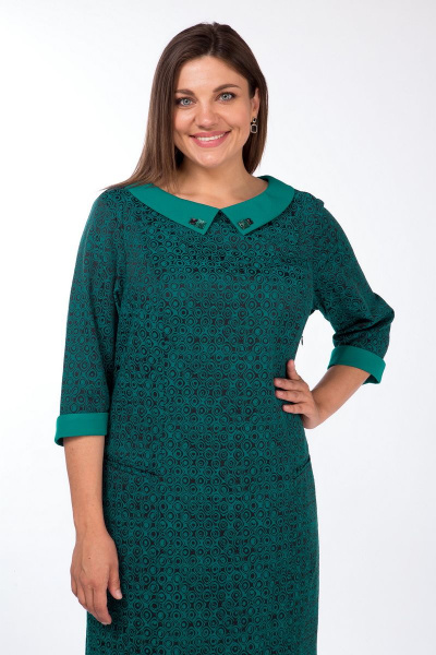 Платье Lady Style Classic 669 зеленый - фото 4