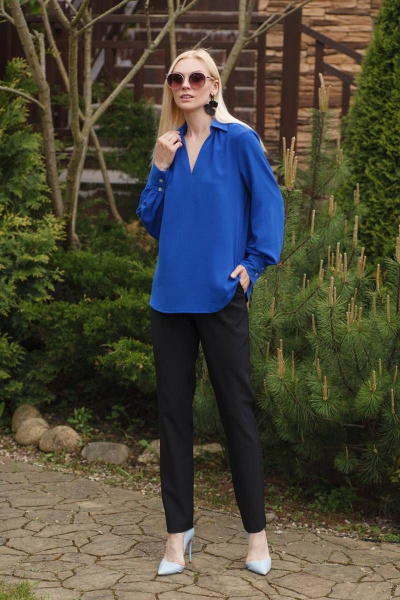 Блуза Achosa 812 василек(итал.шифон) - фото 1