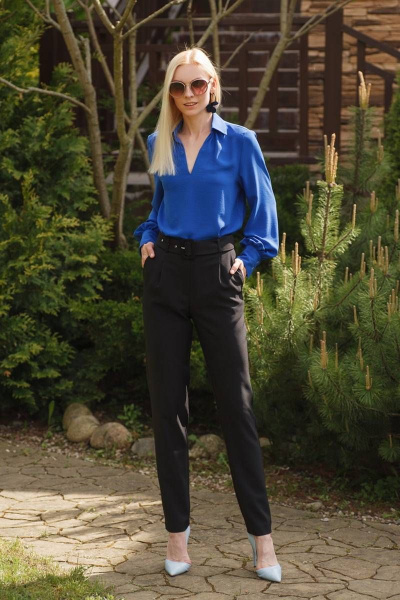 Блуза Achosa 812 василек(итал.шифон) - фото 2