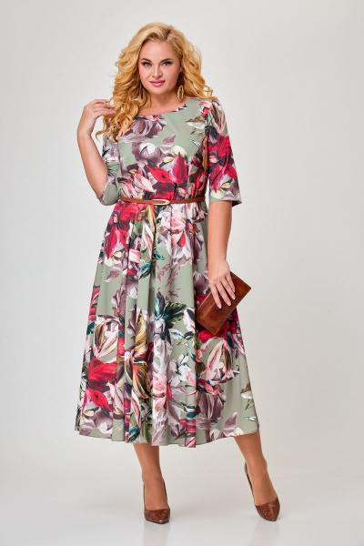 Платье Swallow 602 принт_акварель - фото 3