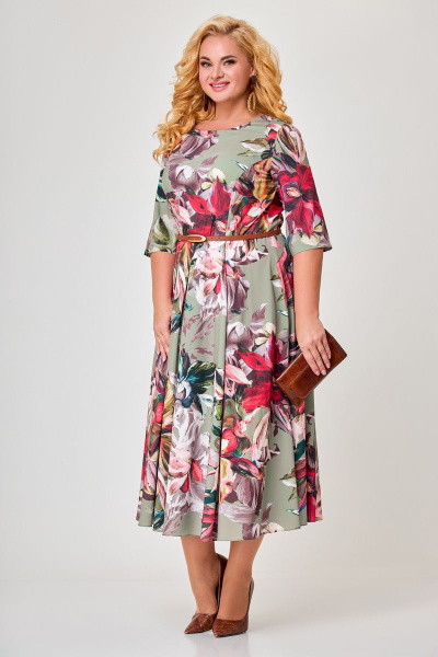 Платье Swallow 602 принт_акварель - фото 2