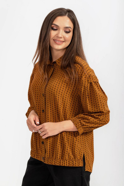 Блуза Angelina 786 коричневый - фото 4