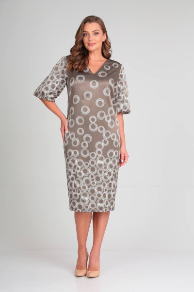 Платье Verita 2171 коричневый - фото 2