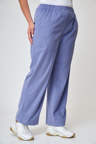 Демисезонный голубой костюм из льна и текстиля Anelli 1240 голубой - фото 6