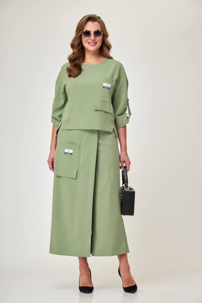 Блуза, кюлоты Taita plus 2131/14 липа - фото 5