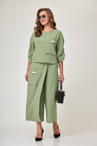 Блуза, кюлоты Taita plus 2131/14 липа - фото 4