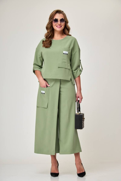 Блуза, кюлоты Taita plus 2131/14 липа - фото 3