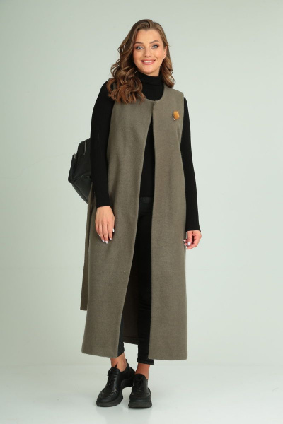 Жилет Michel chic 354 хаки - фото 5