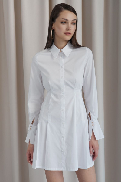 Платье с вытачками и карманами из костюмного твида DAVYDOV 9081 - фото 1