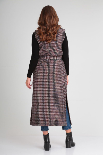 Жилет Michel chic 354 коричнево-синий - фото 7