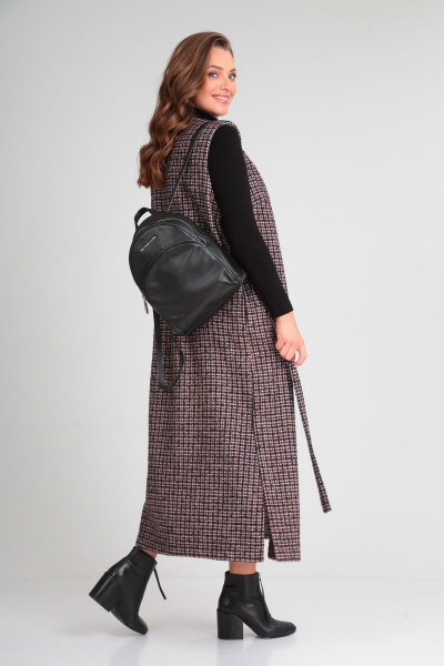 Жилет Michel chic 354 коричнево-синий - фото 6