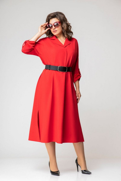 Платье EVA GRANT 192 красный - фото 4