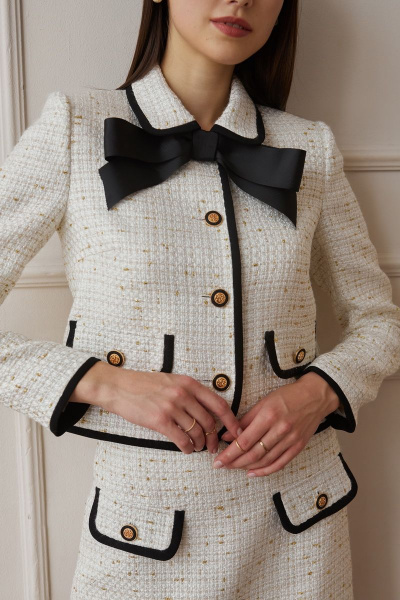 Жакет, юбка DAVYDOV 9105 бежевый - фото 3