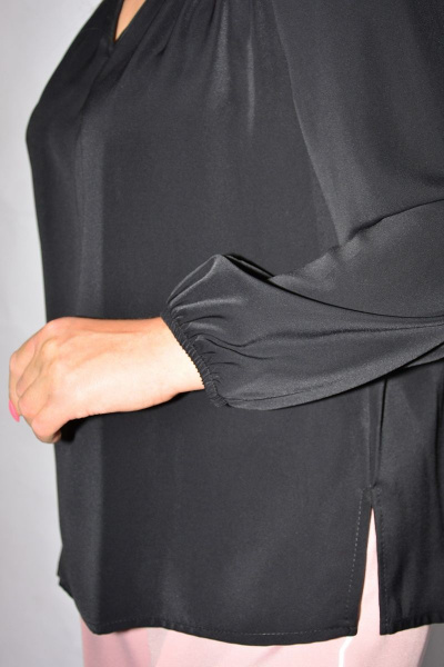 Блуза из леопардовой ткани с сборками и разрезами Needle 506/2 - фото 4