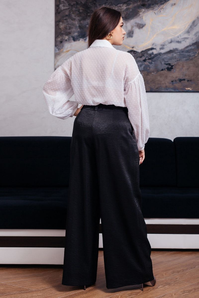 Белая свободная блуза на пуговицах с карманами MadameRita 5.1266 - фото 11