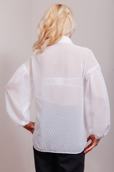 Белая свободная блуза на пуговицах с карманами MadameRita 5.1266 - фото 2