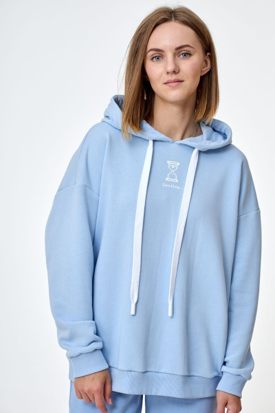 Худи из трикотажа с капюшоном и плёночной печатью демисезон Mixan 2025 - фото 3