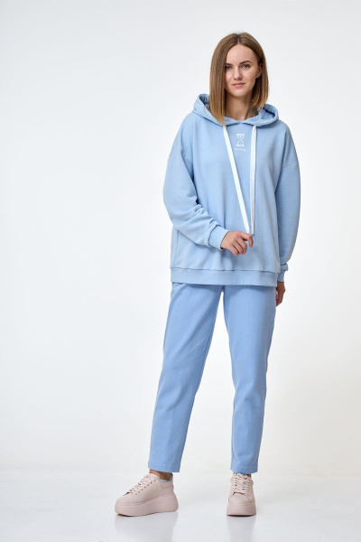 Худи из трикотажа с капюшоном и плёночной печатью демисезон Mixan 2025 - фото 1