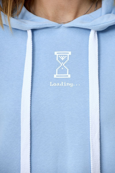 Худи из трикотажа с капюшоном и плёночной печатью демисезон Mixan 2025 - фото 6