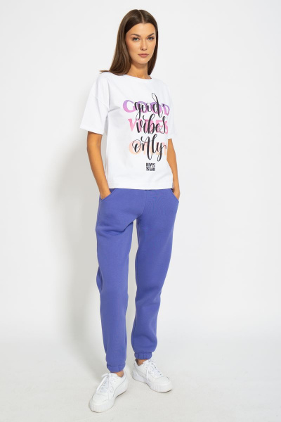 Футболка из хлопка с удлинённым рукавом и принтом Kivviwear 4026.82 - фото 5