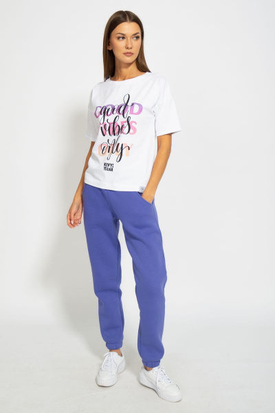 Футболка из хлопка с удлинённым рукавом и принтом Kivviwear 4026.82 - фото 2