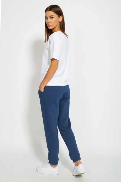 Футболка на каждый день из хлопка с длинным рукавом и принтом Kivviwear 4026.83 - фото 10