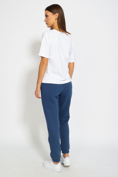 Футболка на каждый день из хлопка с длинным рукавом и принтом Kivviwear 4026.83 - фото 9