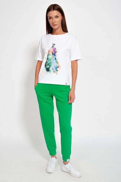 Футболка из хлопка с длинным рукавом и цифровым принтом Kivviwear 4026.84 - фото 4